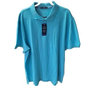 NWT Members Mark Polo Shirt Size 2xlarge Cotton Short Sleeve Teal Blue